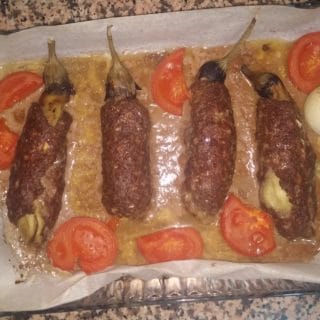 köz patlıcanlı köfte sarma